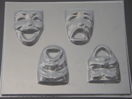 3541 Comedy Tragedy Mask Chocolate Candy Mold